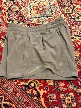 lululemon athletica Olive Gray Athletic Running Shorts